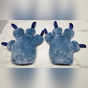 Disney Parks Stitch Plush Claw Gloves Blue Adult Mittens